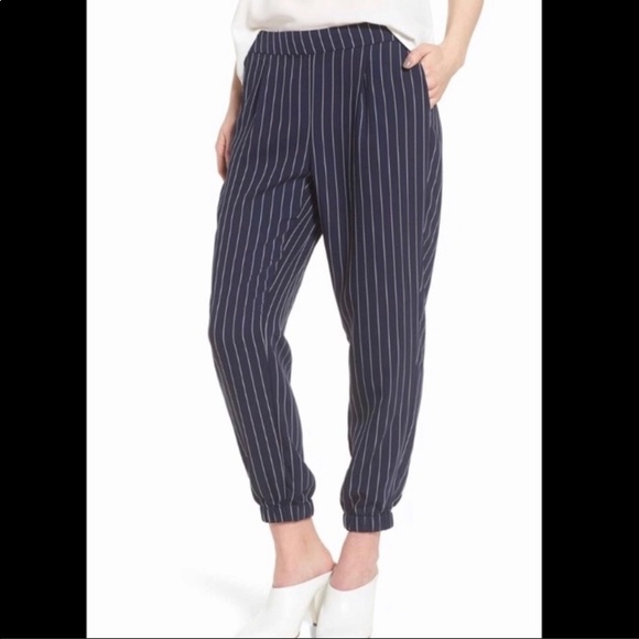 Trouve Pants - Trouve Size 2 Emma Joggers Navy & White EUC